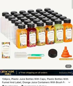134 Pcs Plastic Containers For Juice
