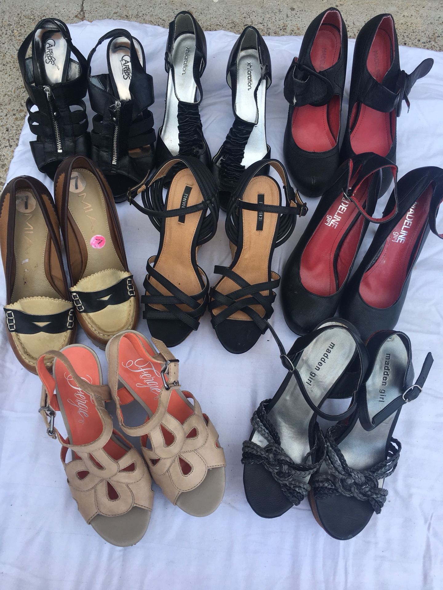 Heels and wedges size 7