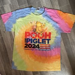 Pooh and Piglet Essential Tie Dye Men’s Large T-Shirt