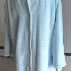 Miss Elaine Women’s rob, Light  Blue , Sz Large 
