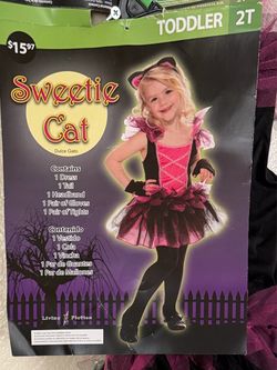 Costume “ Sweetie Cat” Toddler Size 2T & Small (4-6)