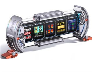 Times Gate Divoom Cyberpunk Desk display  with case - LIKE NEW
