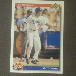 1992 Upper Deck Tom Goodwin Los Angeles Dodgers L.A. #20 Star Rookie RC Baseball Card Vintage Collectible Sports MLB