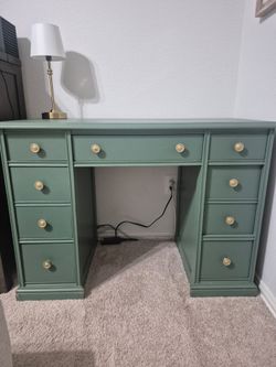 Green Desk with Chair