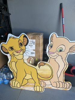 3ft Simba And Nala Lion King Cutouts