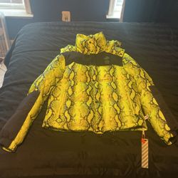 OFF-WHITE SNAKE PUFFER FLUO YELLOW