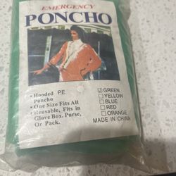 New Green Emergency Poncho