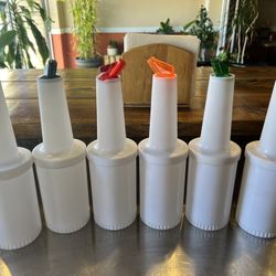 6 Assorted Pour Bottles