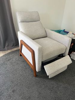Mid-Century Modern Fabric Recliner Chair