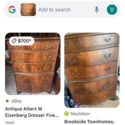 antique dresser mirror still intact 