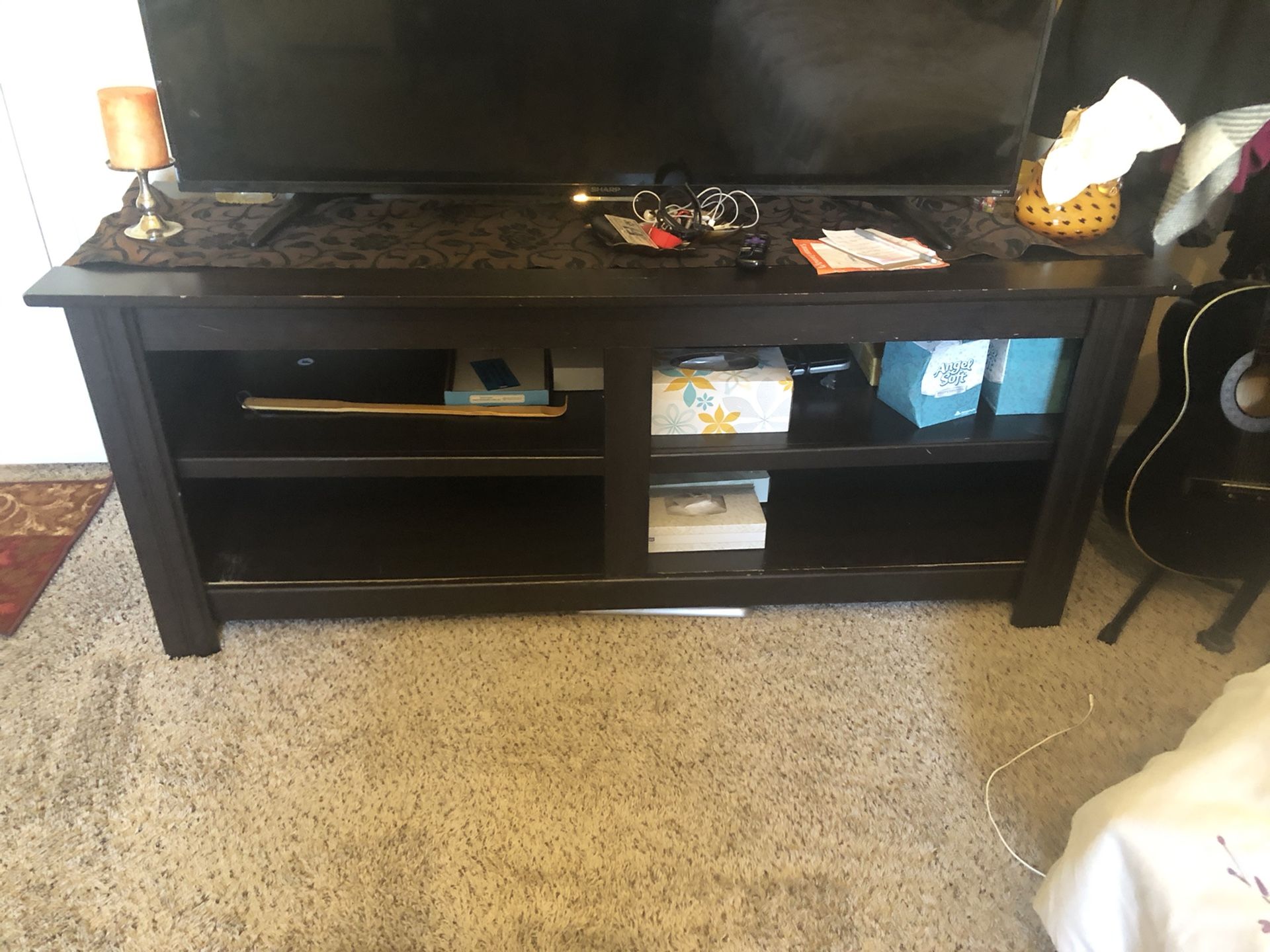 Dark wood Entertainment center