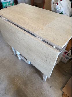 Wood folding table