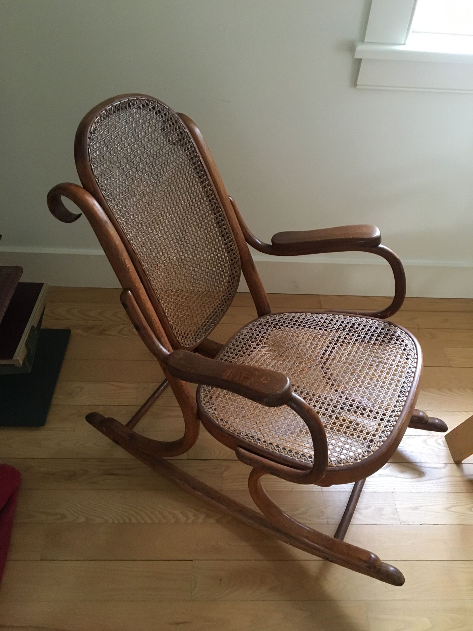 Rare Thonet  Oak Rocker 