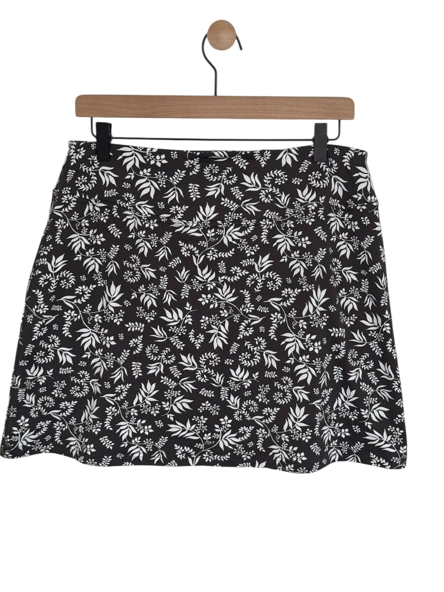 Title Nine Diamalete Skort Womens M Gray/White Botanical Golf Tennis Pickleball