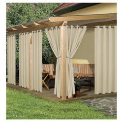 Outdoor Curtains for Patio Waterproof, 8 Panels - 54x84 Inches 