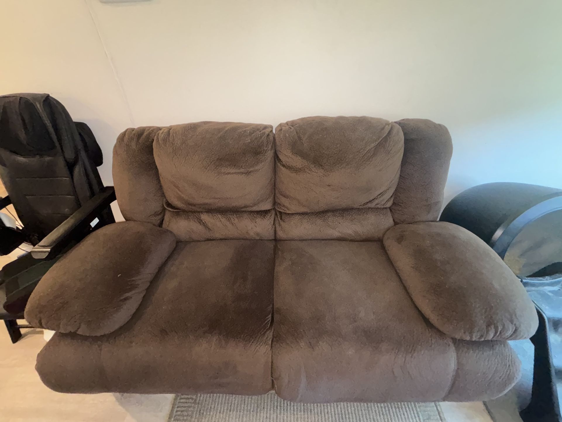 Plush Brown Recliner Loveseats