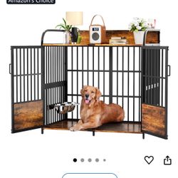 Large Dog Crate With Shelf