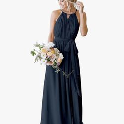 Navy Blue Elegant Dress