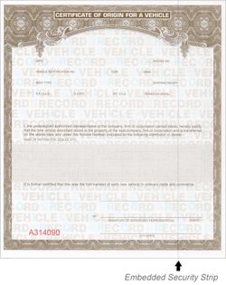 MCO CERTIFICATE OF ORIGIN