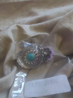 Silver and faux tourqouise