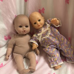 2 Baby Dolls, Adora Playtime Baby And Cititoy Vintage Baby Doll 