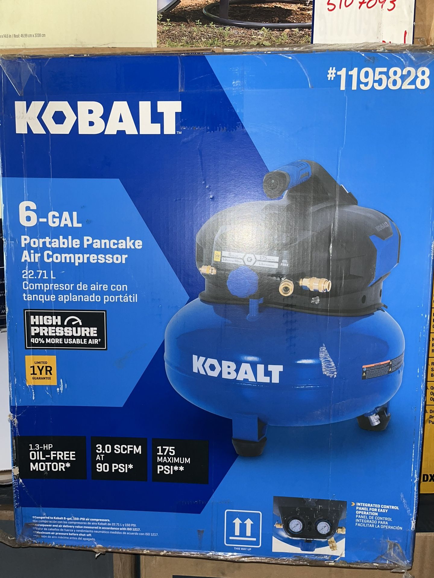 Kobalt 6-Gallons Portable Pancake Air Compressor