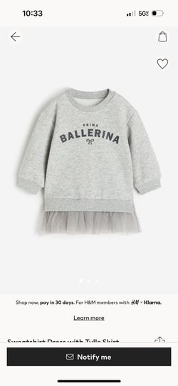 Sweatshirt Dress With Tulle Skirt