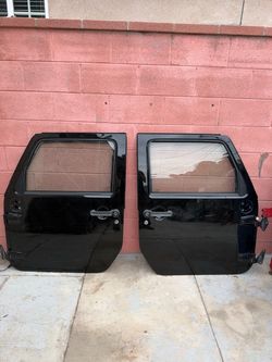 Jeep Wrangler JK Front Manual Doors Complete 07 through 2010 Black