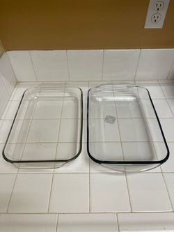 Clear Glass Baking Dishes Set of 2