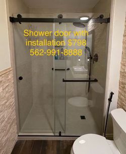 Double Sliding Shower Glass Door 