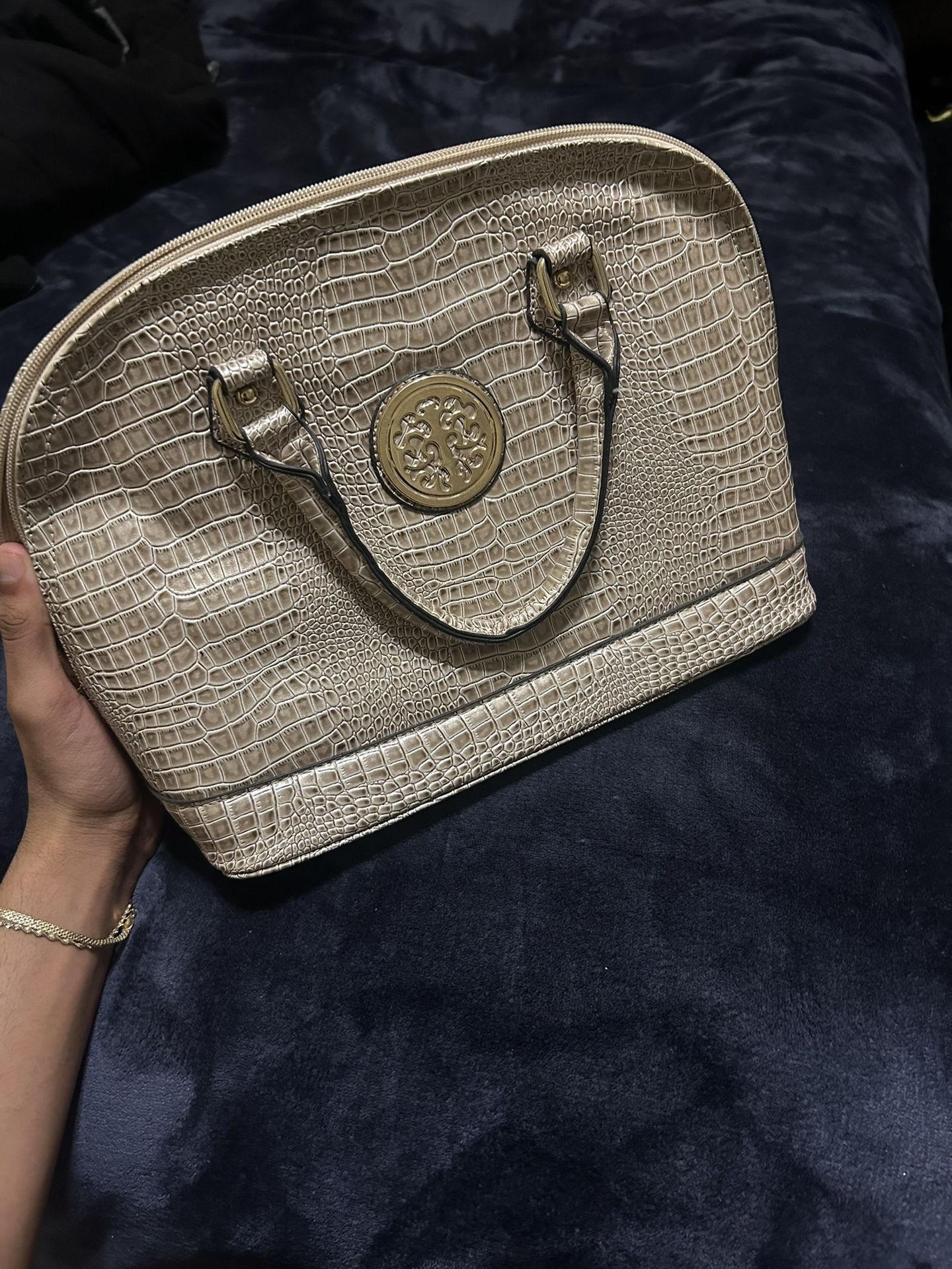Anne Klein nude alligator crocodile purse # women #purses #alligator skin