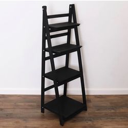$30 Ladder Shelf - Wooden Leaning Bookshelf - Rustic Folding Bookcase