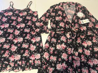 Rene Rofe Love two-piece floral pajamas, adult size M.