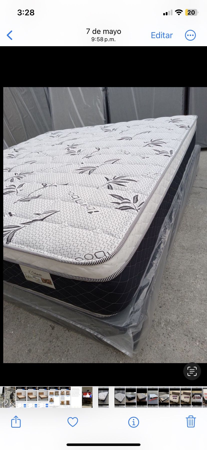 New Pillow top mattresses Colchones nuevos pillow top Queen size $150 - $210 With Box Spring Full size $140 - $200 With Box Spring Twin size $1