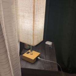 Set Of 2 Small Side Lamps With USB C And Plug For Chargers And Touch Lamp