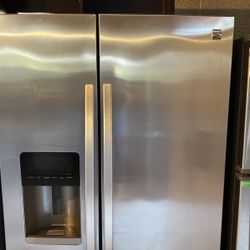 Kenmore stainless steel side-by-side icemaker three years old