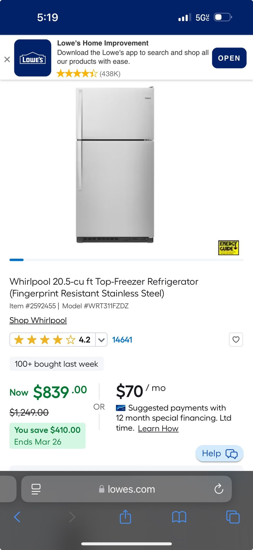 Whirlpool Stainless Steel