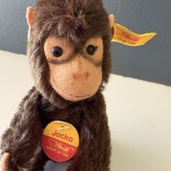 Steiff Jocko Monkey 4” With All Tags 