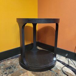 Wood side table