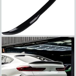 MP Style Gloss Black Rear Spoiler Compatible for BMW X6 G06 X6M F96 30d 35i 40i M50i M50d M60i Trunk Tail Wing Lid 2019-2025
