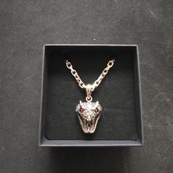 Snake Head Pendant & Chain