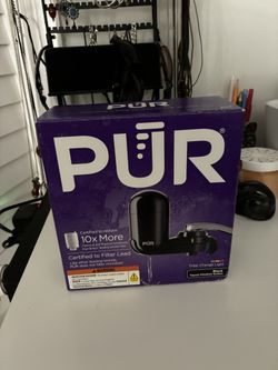 PUR Vertical Faucet Mount Water Filtration System with Lead Reducing Filter for Cleaner, Filtered Ta