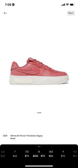 Wmns Air Force 1 Fontanka 'Gypsy Rose' Size 8W Or 6.5 Mens 