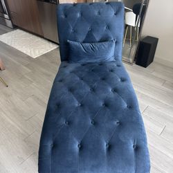 Blue Velvet Chaise