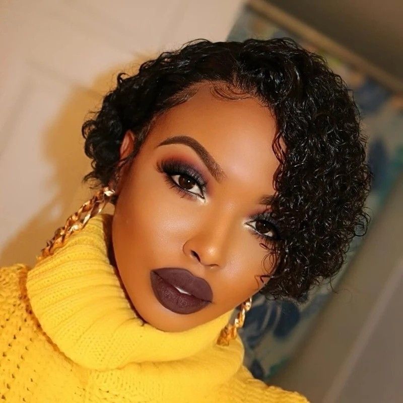 Pixie Cut Wigs For Black Women Human Hair Wig Short Layered Pixie Wigs For Women | UK