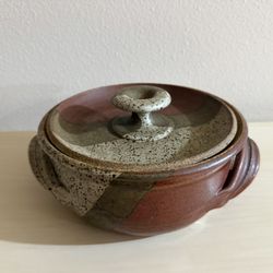 Glazed Stoneware Ceramic Steamer Pot With Lid