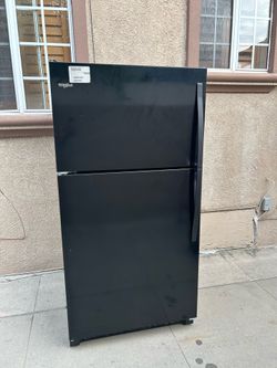 3 MONTHS WARRANTY 33x31x66 WHIRLPOOL REFRIGERATOR BLACK 21cuft
