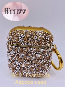 New Golden Diamonds Airpods Case  Only 8 Dlls 