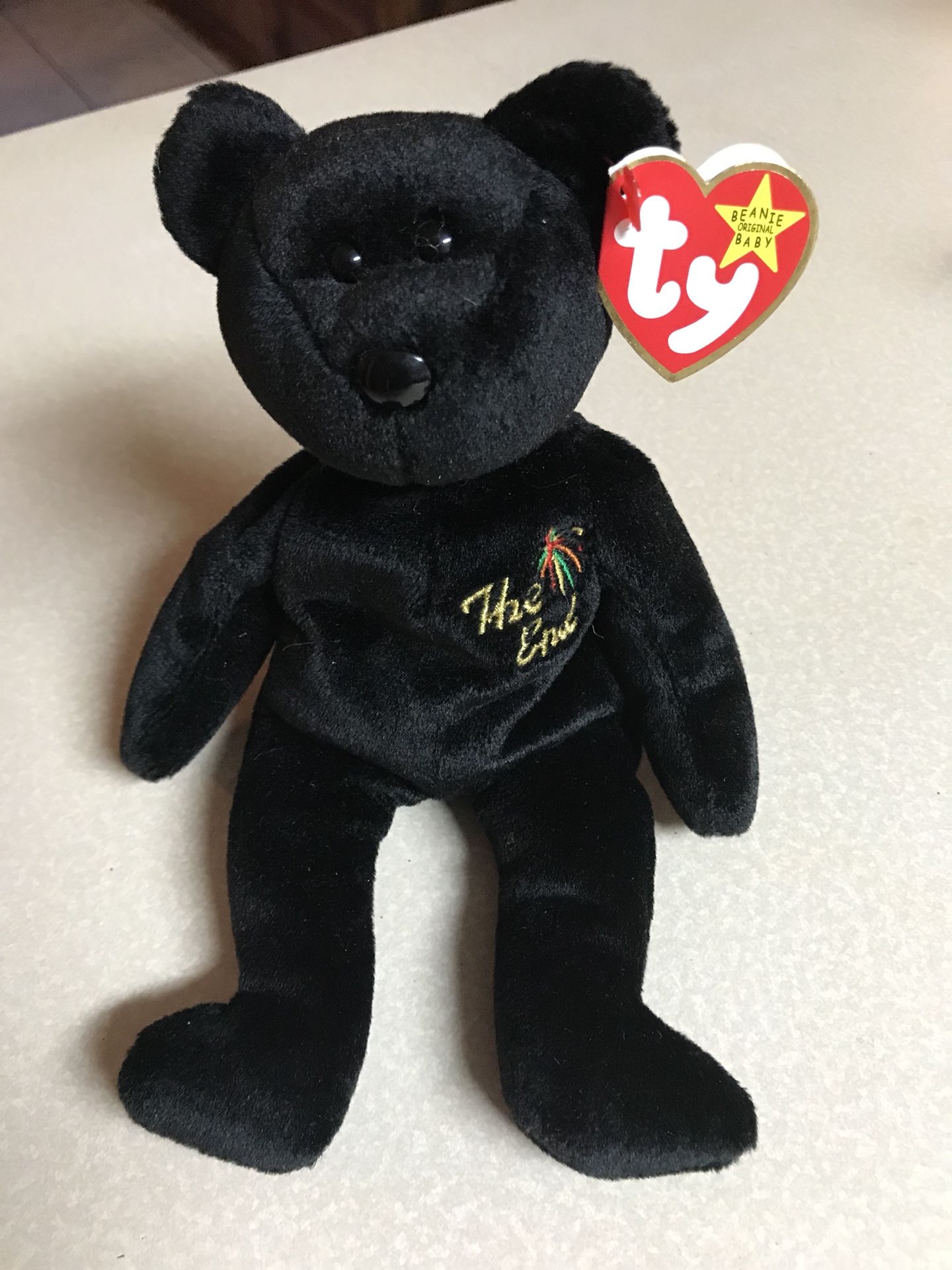 TY Beanie Babies Bear The End ( Rare with errors )