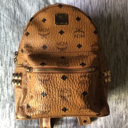 MCM Stark Side Studs Backpack In Visetos (authentic)